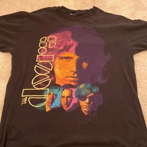 Faded black Large Mens tee shirt. The Doors. 5 to 1 shirt